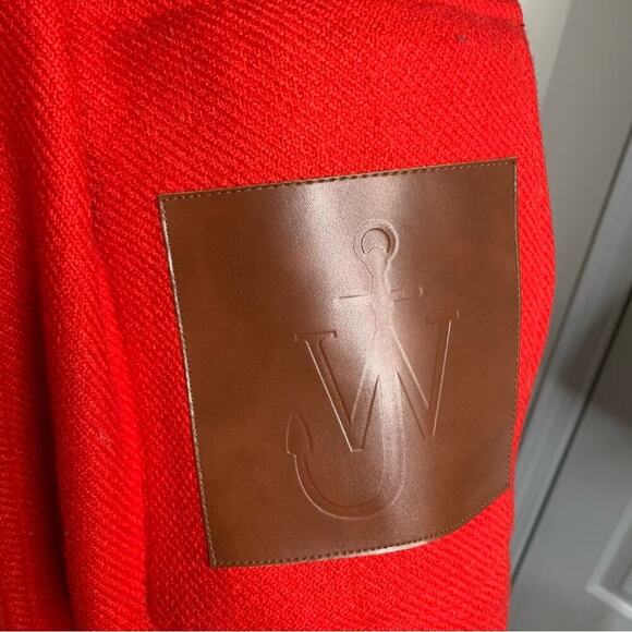 JW Anderson Uniqlo wool red toggle coat jacket size medium women’s - Picture 7 of 7